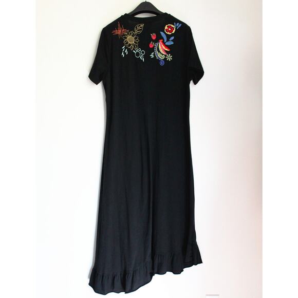 NEW Johnny Was Asymmetric Ruffle Flounce Midi Dress, Size M - Picture 7 of 10